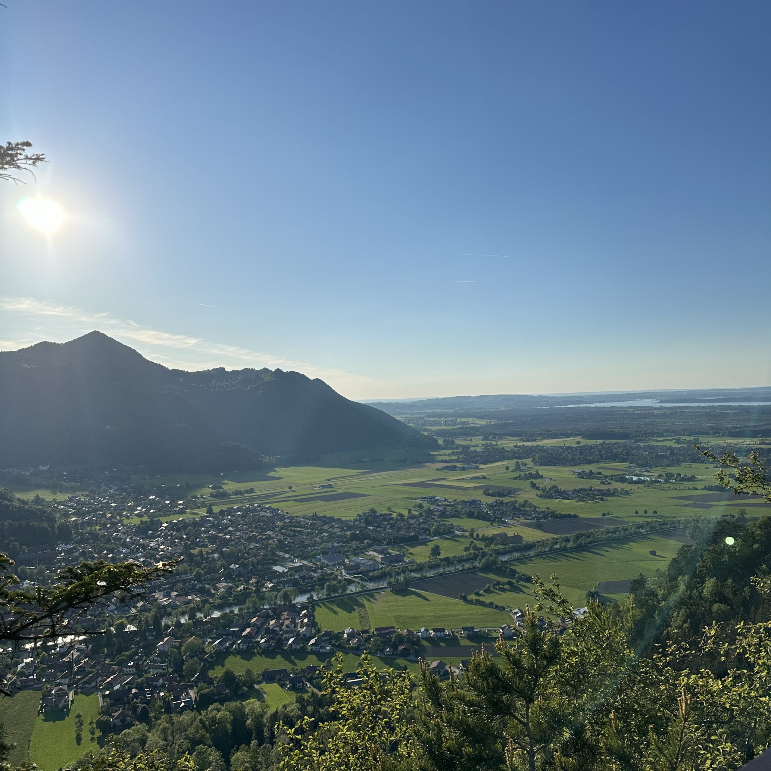 Bergpanorama über dem Voralpenland